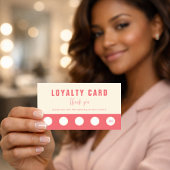 Elegant Rose & Ivory Beauty Loyalty & Rewards Card ロイヤリティカード