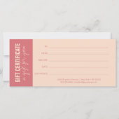 Elegant Rose & Ivory Business Gift Certificate (正面)