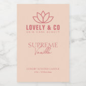 Elegant Rose & Ivory Candle Product Label  フードラベル (シングルラベル)