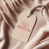 Elegant Rose & Ivory Thank You Label Hang Tag ギフトタグ