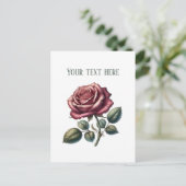 Elegant rose lovers customizable ポストカード (スタンド正面)