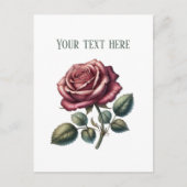Elegant rose lovers customizable ポストカード (正面)