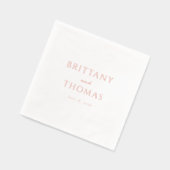 Elegant Rose Minimalist Wedding Invitation 箔ナプキン (左)