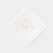Elegant Rose Minimalist Wedding Invitation 箔ナプキン (右)
