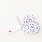 Elegant Rose Petal Line Art Pattern Notebook ノートブック (内部)