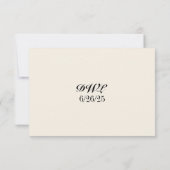 Elegant Rose QR Code RSVP Card (裏面)