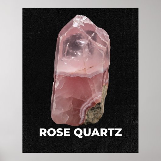 Elegant Rose Quartz Crystal ポスター (正面)