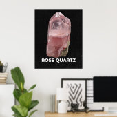 Elegant Rose Quartz Crystal ポスター (ホームオフィス)