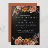 Elegant Rose Wedding 招待状 (正面/裏面)