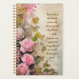 Elegant Roses Floral Planner – Romantic Botanical  プランナー手帳