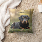 Elegant Rottweiler Personalized クッション (ブランケット)