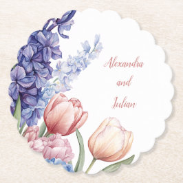 Elegant round Floral Coaster ペーパーコースター