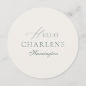 Elegant Round Ivory Wedding Menu  メニュー (正面)