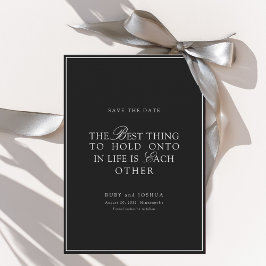 Elegant Royal Black & White Wedding  セーブザデート