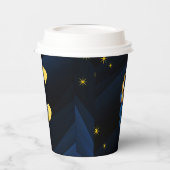 Elegant Royal Blue and Gold with Initial "C" 紙コップ (左)