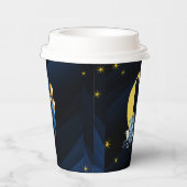 Elegant Royal Blue and Gold with Initial "C" 紙コップ (右)