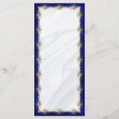 Elegant Royal Blue Floral Monogram Wedding メニュー (裏面)