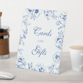 Elegant Royal Blue Floral Wedding Cards Gifts  台座サイン (インサイチュ)