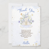 Elegant Royal Princess Castle Birthday Party サンキューカード (正面)