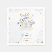 Elegant Royal Princess Castle Birthday Party  スタンダードカクテルナプキン (正面)