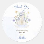 Elegant Royal Princess Castle Birthday Party  ラウンドシール (正面)