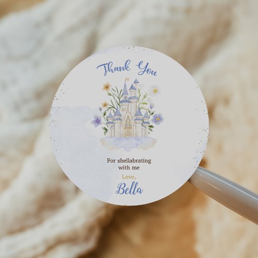 Elegant Royal Princess Castle Birthday Party  ラウンドシール