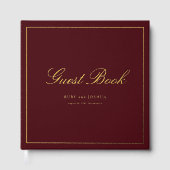 Elegant Royal Scripted Font Wedding ゲストブック (正面)