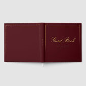 Elegant Royal Scripted Font Wedding ゲストブック (全面)