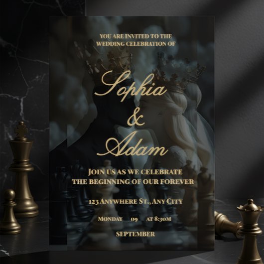 Elegant Royal Wedding Invitation 箔招待状