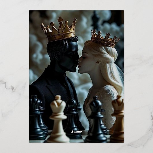 Elegant Royal Wedding Invitation 箔招待状 (裏面)