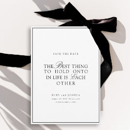 Elegant Royal White & Black Wedding  セーブザデート