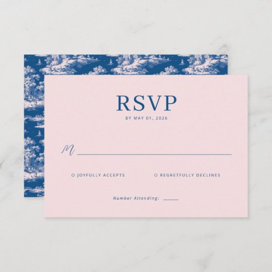 Elegant RSVP Card (正面/裏面)