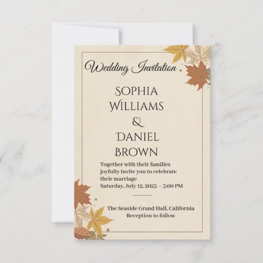 Elegant RSVP Card – Olive Green Wedding Suite 2025 (正面)