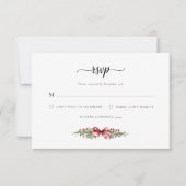 Elegant RSVP Christmas Card サンキューカード (正面)