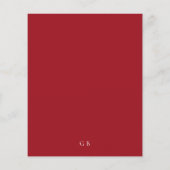 Elegant Ruby Red Modern Wedding Invitation (裏面)
