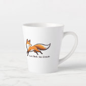 Elegant Running Fox "Look Back. See Growth." カフェラテマグ (右)