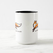 Elegant Running Fox "Look Back. See Growth." Two-T マグカップ (中央)