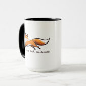 Elegant Running Fox "Look Back. See Growth." Two-T マグカップ (正面左)