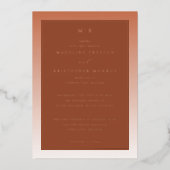 Elegant Rust Gradient Invitation 箔招待状 (正面)