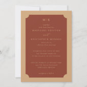 Elegant Rust Minimalist Wedding Invitation 招待状 (正面)