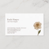 Elegant Rustic Boho Botanical Wildflower Floral 名刺 (裏面)