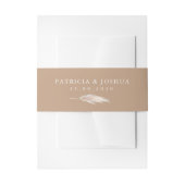 Elegant Rustic Boho Wedding Invitation Belly Band 招待状ベリーバンド (正面例)