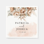 Elegant Rustic Boho Wedding Napkin スタンダードカクテルナプキン (正面)