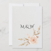 Elegant Rustic Boho Wildflowers Wedding 招待状 (裏面)