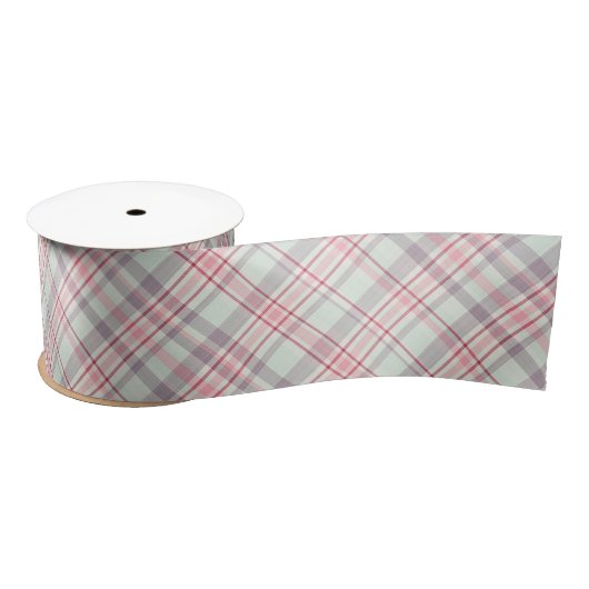 Elegant Rustic Classy Plaid Pattern サテンリボン (リール)