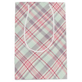 Elegant Rustic Classy Plaid Pattern ミディアムペーパーバッグ (正面)