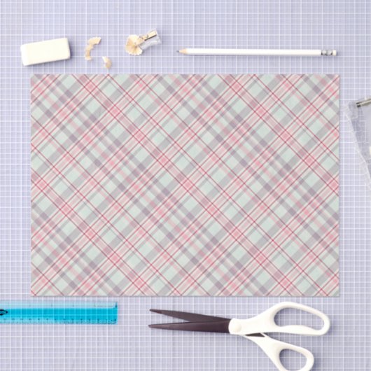 Elegant Rustic Classy Plaid Pattern 薄葉紙 (クラフト)