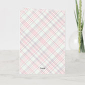 Elegant Rustic Classy Plaid Pattern Gold 箔シーズンカード (裏面)