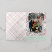 Elegant Rustic Classy Plaid Pattern Gold 箔シーズンカード (外側レイダウン)