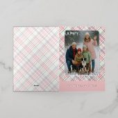 Elegant Rustic Classy Plaid Pattern Gold 箔シーズンカード (外側レイダウン)